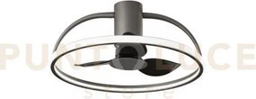 Plafoniera led ventilatore hadley grigio 40w 5250lm cct 3000-4000-6...