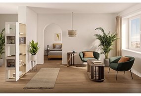 Libreria bianca in rovere 90x188 cm Ella - TemaHome