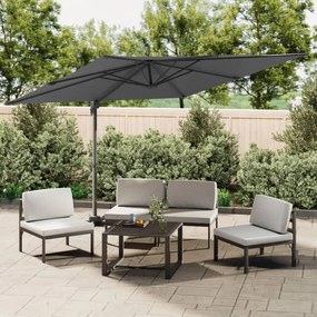 Ombrellone A Sbalzo Led Antracite 400x300 Cm /