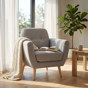 HANSEL - poltrona stile scandinavo in tessuto