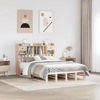 Letto Libreria senza Materasso 140x190 cm in Legno di Pino 3323986