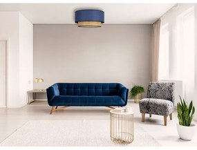 Duolla - Plafoniera BOHO 1xE27/15W/230V diametro 45 cm blu/rattan