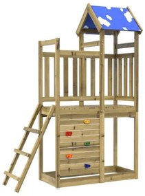 Torre da Gioco con Arrampicata 110,5x52,5x215cm Pino Impregnato