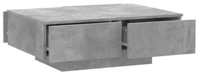 Tavolino da salotto grigio 90x60x31 cm in truciolato