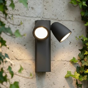 Applique da Esterno Orientabile IP65 2xGU10 serie AXIS - Grigia
