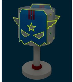Dalber 61811N - Lampada da comodino LED per bambini BLUE HERO 1xG4/4W/230V bianco/blu