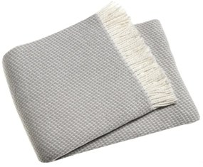 Plaid grigio chiaro con contenuto di cotone , 140 x 180 cm Ruby - Euromant
