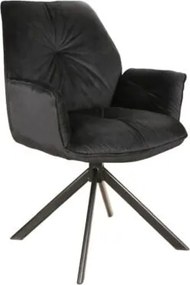 Sedia Boogie II velluto nero Blu19