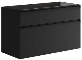 Mobile da bagno sotto lavabo Fusion antracite opaco L 99.5 x H 60 x P 45.5 cm 2 cassetti, lavabo non incluso