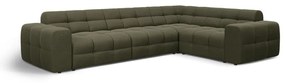 Divano angolare verde (con penisola a destra/a L) Kendal – Micadoni