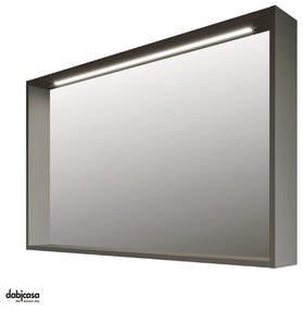 Specchio Quadrante "Specchiere" Da L 84 Cm In MDF C/Barra Led