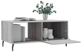 Tavolino da salotto grigio sonoma 90x50x40 cm legno multistrato