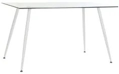 Tavolo da Pranzo DKD Home Decor Cristallo Metallo Bianco (135 x 75 x 75 cm)