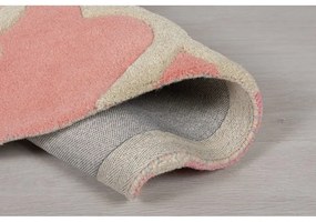 Tappeto in lana rosa 60x230 cm Rosella - Flair Rugs