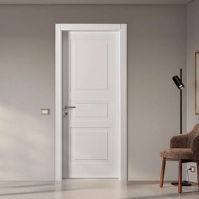 Porta interna a battente Orion in MDF laccato colore bianco, L 60 x H 210 cm, apertura reversibile