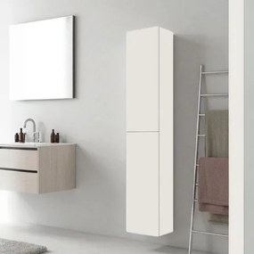 Colonna sospesa reversibile 30X22 a 2 ante Bianco Lucido