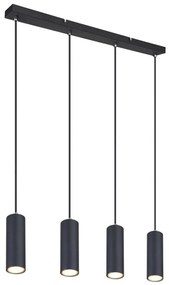 Globo 57911-4HB - Lampadario a sospensione con filo ROBBY 4xGU10/35W/230V nero