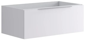 Mobile da bagno sospeso sotto lavabo L 79.5 x H 30 x P 45.5 cm bianco opaco, 1 cassetto Brera