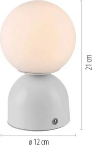 Schöner Wohnen 19218-16 - Lampada da tavolo LED dimmerabile RUDI LED/1,2W/5V bianca