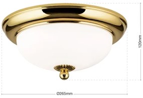 Orion - Plafoniera EMPIRA 2xE14/40W/230V diam. 26,5 cm dorata