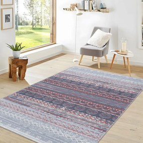 Tappeto viola/grigio lavabile 80x150 cm Vintage Stripe – Mila Home