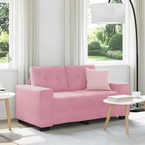 Divano Divanetto Rosa 120 Cm İn Velluto /