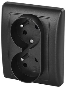 Double home presa 250V/16A antracite
