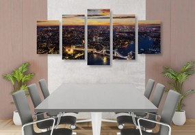 Quadri 5 pezzi – Vista aerea sul Tower Bridge