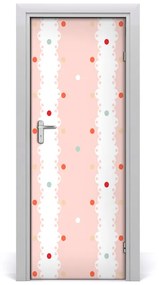 Adesivo per porta interna Sfondo colorato punti 75x205 cm