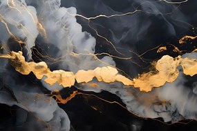 Carta da parati – Imitazione marmo nero