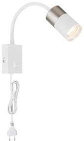 Globo 57851W - Faretto da parete BRISBON 1xGU10/25W/230V bianco/cromo