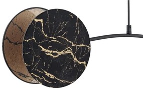 Lampadario a sospensione con filo MOTIF 2xE27/15W/230V nero/oro