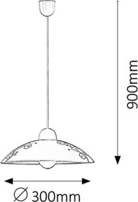 Rabalux 1848 - Lampadario BLOOMY 1xE27/60W/230V