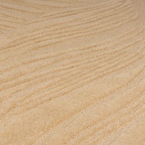 Tappeto in lana marrone chiaro 160x230 cm Lino Leaf - Flair Rugs