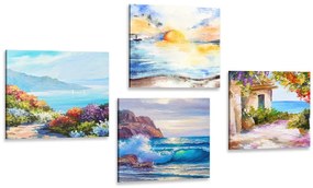 Set di quadri – Mare e spiaggia