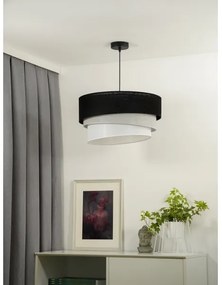 Duolla - Lampadario a sospensione con filo TRIO 1xE27/15W/230V diametro 45 cm nero/grigio/bianco