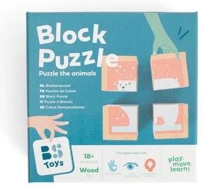 Cubi illustrati in legno con animali - 4 pezzi