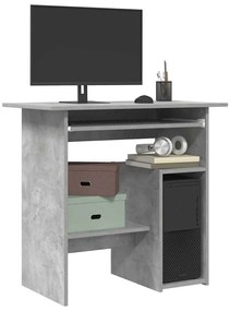 Scrivania Grigio Cemento 80x45x74 Cm İn Legno Multistrato /