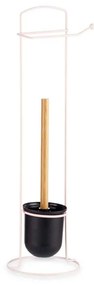 Portarotolo di Carta Igienica Rosa Metallo Bambù 17 x 57 x 16,5 cm (6 Unità)