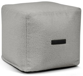 Puof a sacco grigio chiaro con rivestimento in bouclé Up! MooG – SLOWDOWN