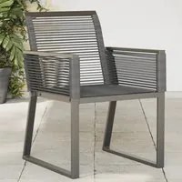 Sedie da Giardino Set 2 pz Polyrattan Nero 4008113