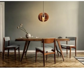 Lampadario a sospensione con filo 1xE27/60W/230V marrone diametro 20 cm