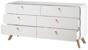 Cassettiera bassa bianca 150x74 cm Caitlin - Støraa