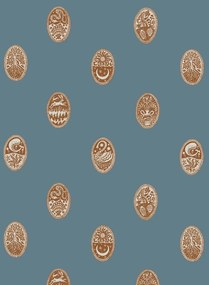 Josephine Munsey Carta da parati Linear Cameos - Little Ponds/ Dinky/ Dew