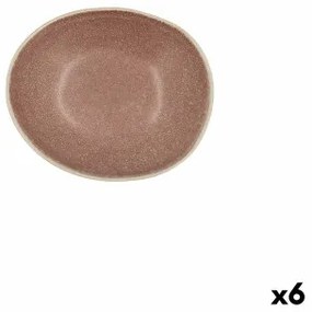 Ciotola Bidasoa Gio 15 x 12,5 x 4 cm Ceramica Marrone (6 Unità)