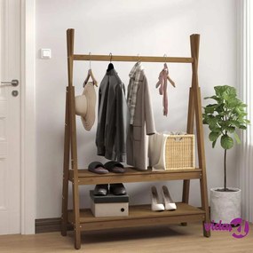 vidaXL Appendiabiti Miele 100x45,5x150 cm Legno Massello di Pino