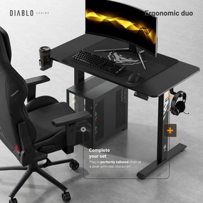 Scrivania Diablo X-Tensio 1100 1100 regolabile in altezza nero