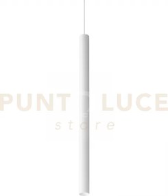 Look round sospensione 1 luce attacco gu10 bianco d.4x70cm