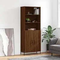 Credenza Rovere Marrone 69,5x34x180 cm in Legno Multistratocod mxl 77565