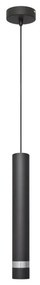 Lampadario LED a sospensione con filo TUBA 1xGU10/4,8W/230V nero/cromo